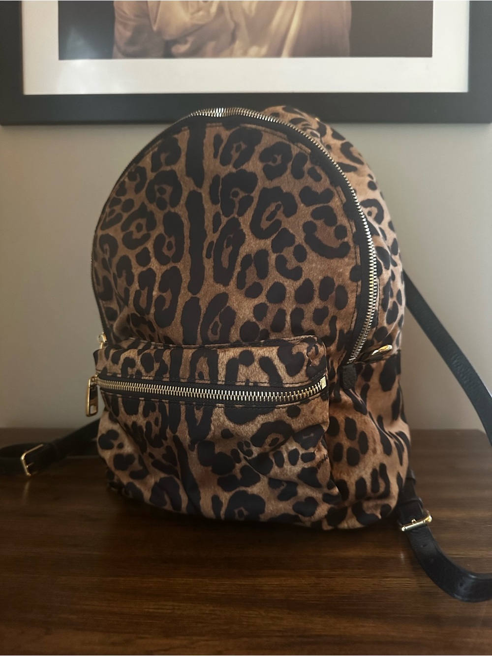 Dolce & Gabbana Leopard Print Mini Nylon Backpack